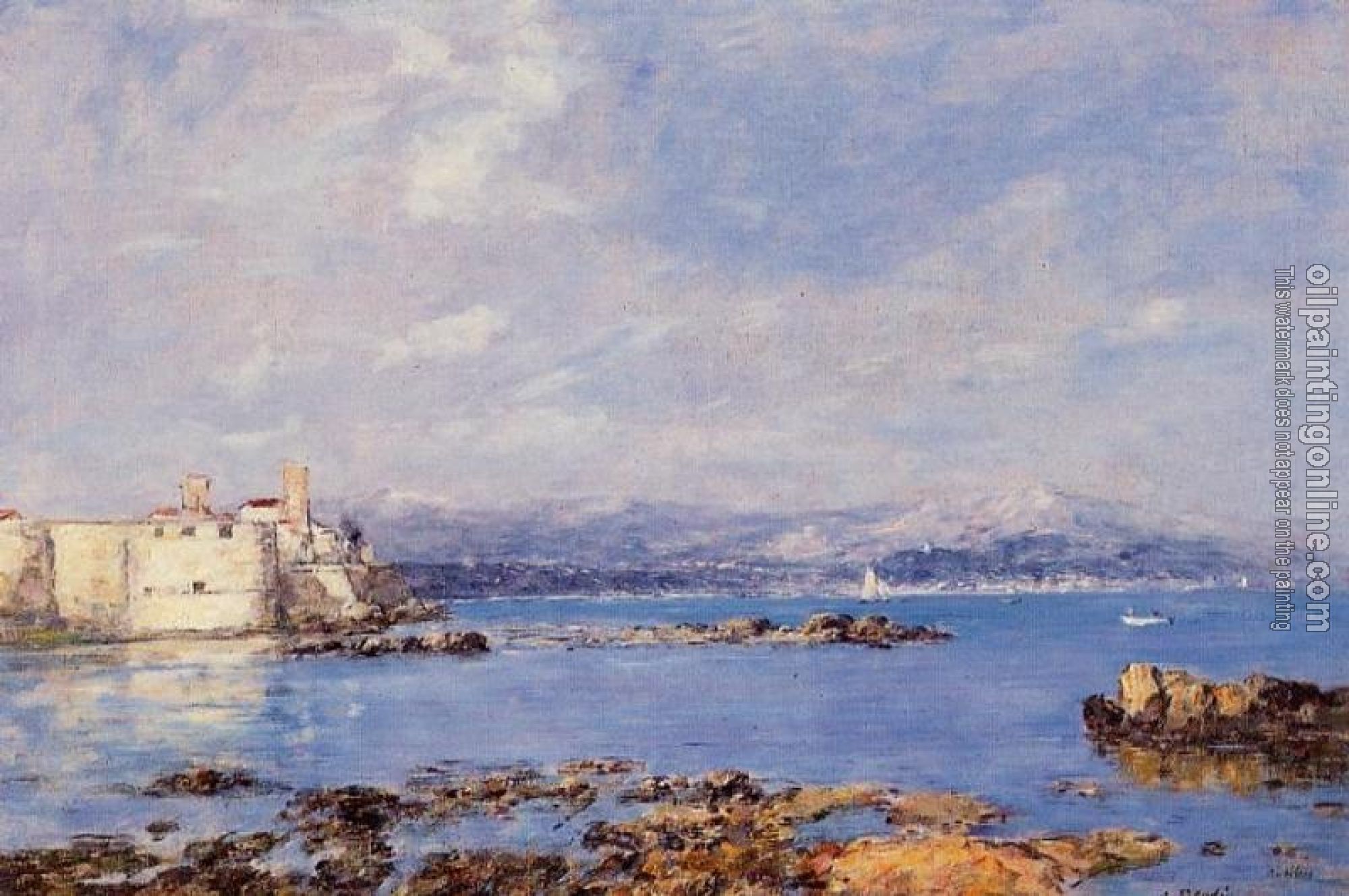 Boudin, Eugene - The Rocks of l'Ilette and the Fortifications